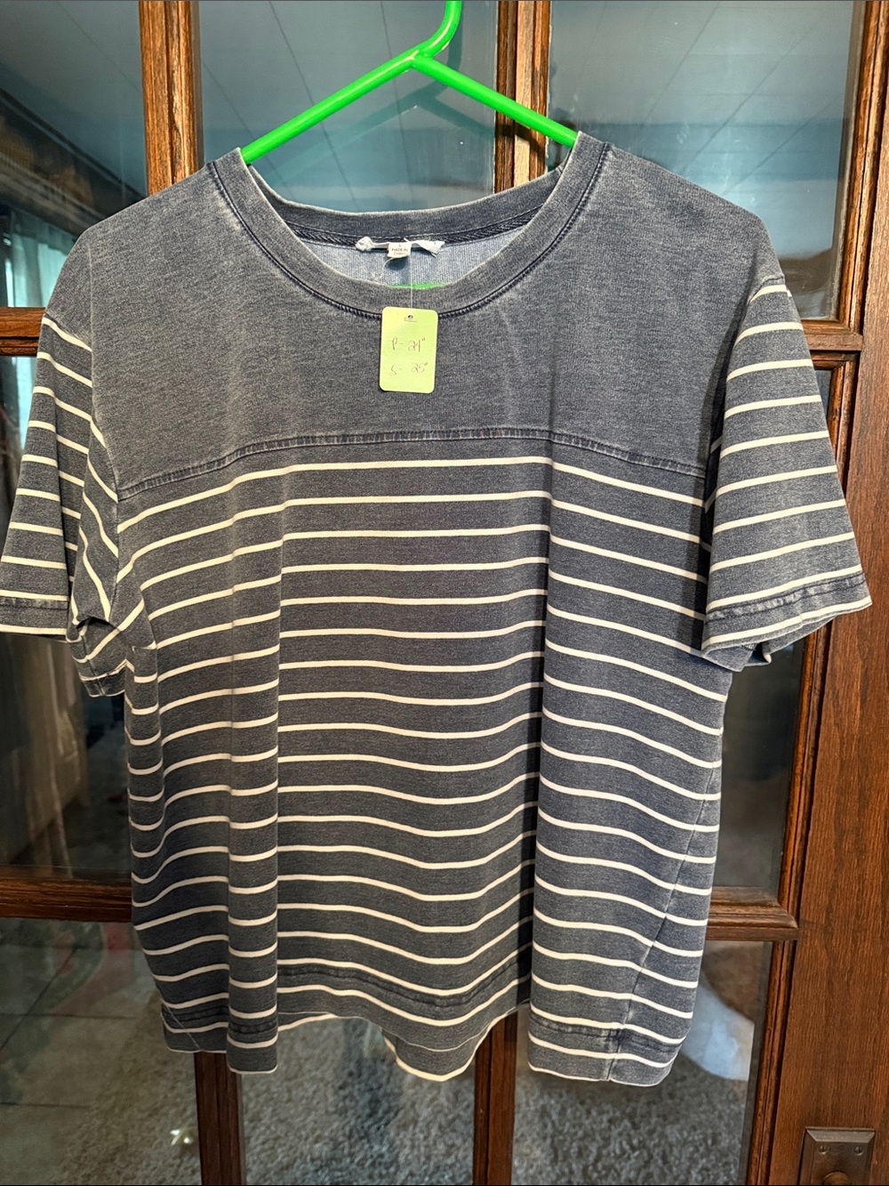 Jane and Delancey Navy and White Striped Short-Sleeve Tee